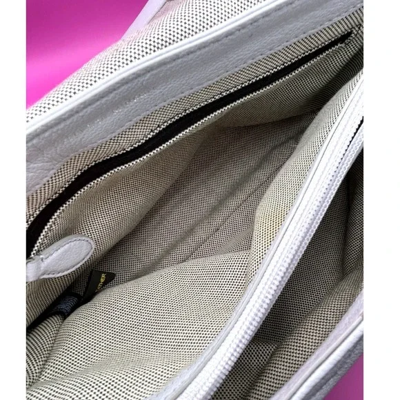 Rebecca Minkoff Edie Flap Shoulder Bag Perla Quilted Leather Silver Hardware - Picture 10 of 14